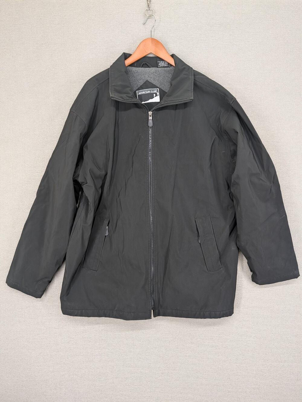 Mountain Club Waterproof Coat XL Heavy Fleece Lined Black